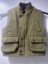 Kids Game Fife Teflon Coated Derby Tweed Gilet - Padded Quilted Bodywarmer