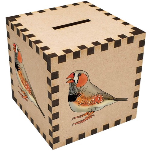 Zebra finch money box - 'zebra, /