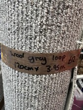 Carpet offcut wool grey 120cm