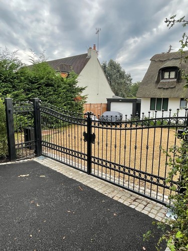 Wrought iron driveway gates - wrought,