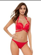 Ann Summers Eleko Red Extreme Boost Bikini Top 34D & Bottoms 12