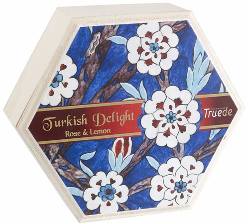 Wooden box rose - rose, lemon