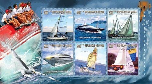 Guinea 2010 mnh sailing - guinea,