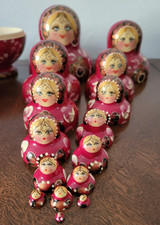 Matryoshka Wooden Red Pink