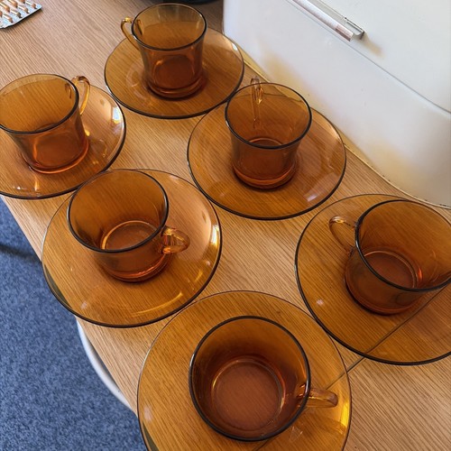 Vintage amber france glass - amber,