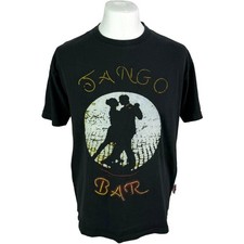Tango Bar T Shirt Graphic Dancing Tee Medium Black Mens Tee