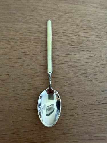 Guilloche enamel spoon - ,