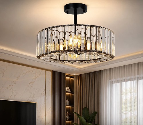 Modern crystal ceiling light - crystal,