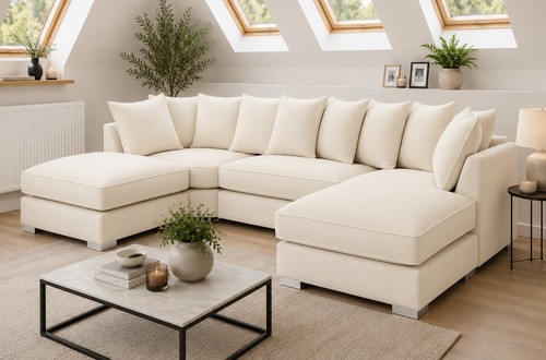 Cream fabric shape corner - fabric,