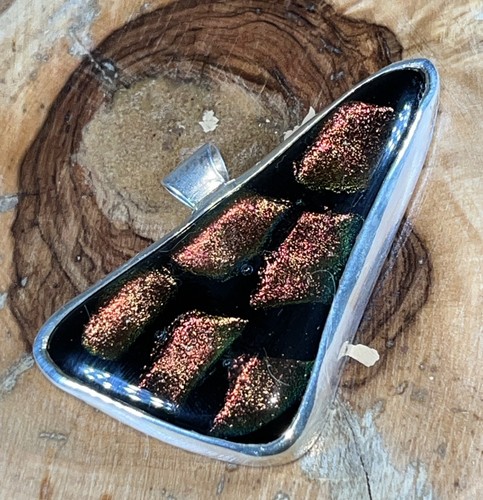 Dichroic glass set sterling - glass,