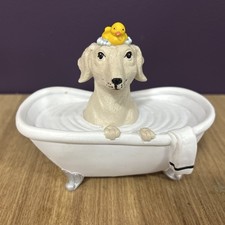 Dachshund Dog In A Bath Figurine Nutmeg