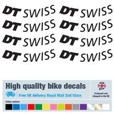 DT Swiss bike wheel decals plus free frame protectors (23 pack) - 18 colours