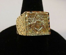 SIZE 8 MEN'S 14KT GOLD PLATED