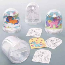 Baker Ross AT316 Unicorn Snow Globe Kits - Pack of 4
