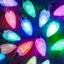 Christmas Lights Pine Cone Colour Change LED 40 Jumbo Crystal In Outdoor CL05205