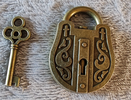 Antique lock puzzle magic - puzzle,,