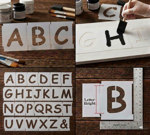 Alphabet letter stencil set - alphabet,
