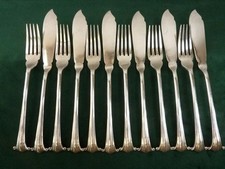 Walker & Hall Albany Style Six Setting Fisheaters Set silver plated C.1925-6 #1