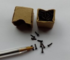 0 x 1/4" TINY ROUND HEAD SLOTTED STEEL WOOD SCREWS