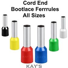 CORD END FERRULES SINGLE CABLE ENTRY WIRING BOOTLACE TERMINALS 0.25mm² - 16mm²