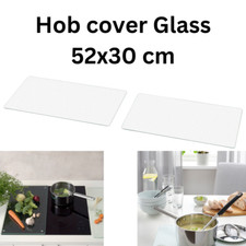 Universal Clear Tempered Glass Hob Cover 52x30cm for Gas Electric Induction Stov