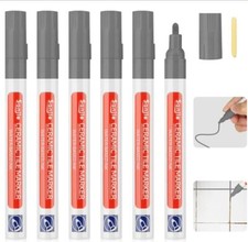 6Pcs Anti Mould Grout Pen For Revives Restores Bathroom Tile In White Grey Black