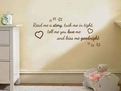 Nursery wall quote read me - nursery,