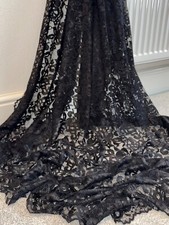 1 Meter Black Floral Double