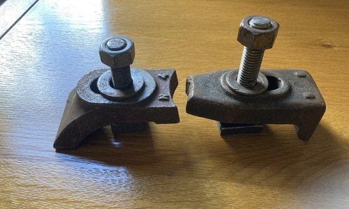 Fly press bolster clamps - fly,