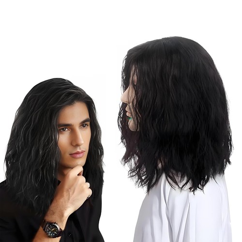 Mens black wig - mens,