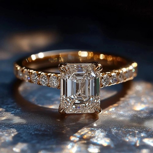 50ct emerald cut lab created - 3.50ct, emerald-cut