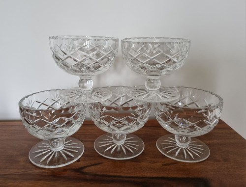 Cut glass crystal - crystal, footed