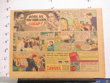 newspaper ad 1937 TANGEE cosmetics lipstick makeup powder rouge SIS LOOKS CHEAP