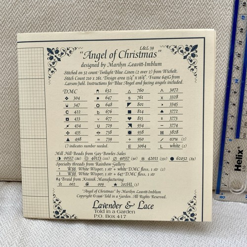 Lavender lace counted cross - lavender,