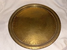 RETRO SOLID ROUND COPPER SERVING TRAY