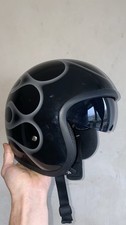 Motorbike Moped Black Open Face XL  Helmet Retro Style Tinted  Visor