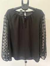 Ladies Next Black Blouse size 16 from the Roman Collection. New without tags L/S