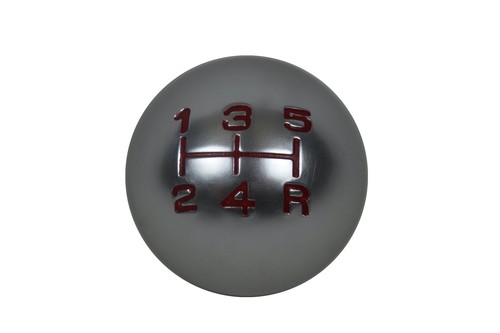 Silver round gear knob 5 - round,