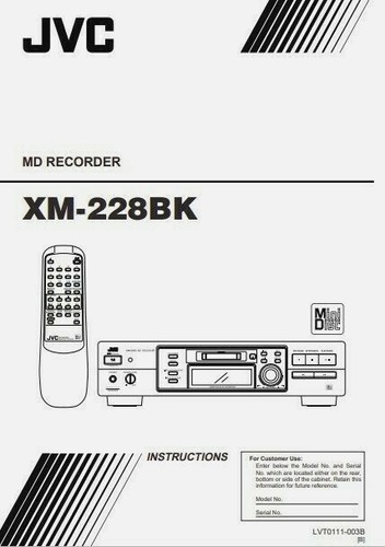 Jvc 228bk minidisc md - xm-228bk,