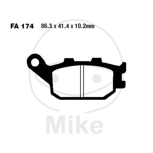Pair sintered brake pads - sintered,