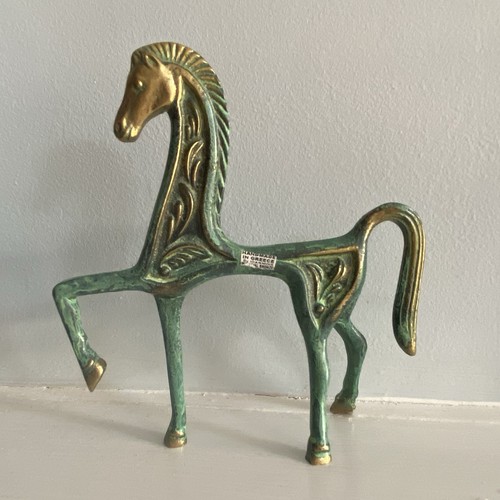 Vintage greek bronze - vintage, horse