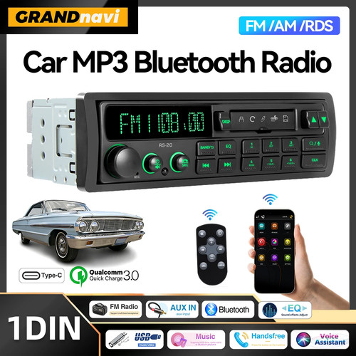 1din retro car - car, radio