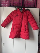 Next Girls Red Quilted Coat Aged 7-8 Years