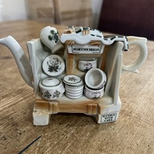 Vintage Portmeirion Botanic Garden miniature Teapot 'China stall'  Paul Cardew