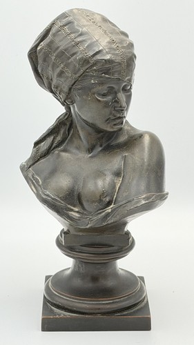 Antique bronzed spelter - spelter, bust