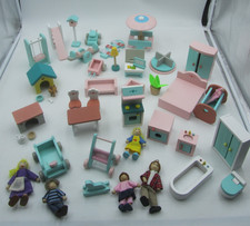 Wooden Childrens Toys Dolls House Imaginative Play Early Learning Bright Colours