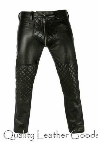 Mens leather leder - leather, jeans