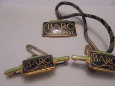 BROOKLANDS 1937   3 BADGE SET   NUMBERS  GUESTS 2X812 AND 943 MEMBERS