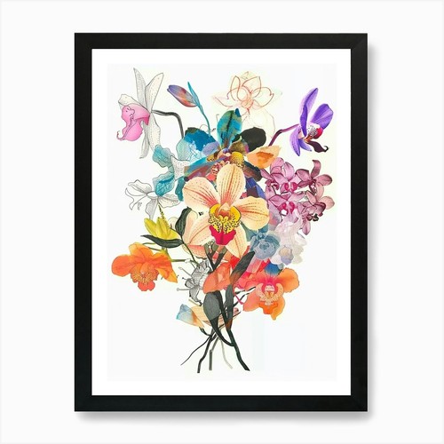 Monkey orchid collage flower - monkey,