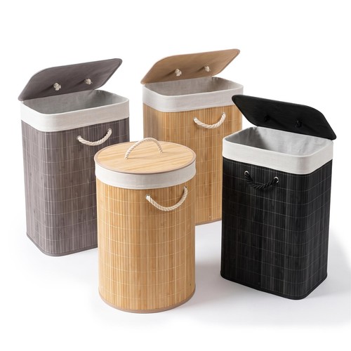 Bamboo laundry hampers with - bamboo,